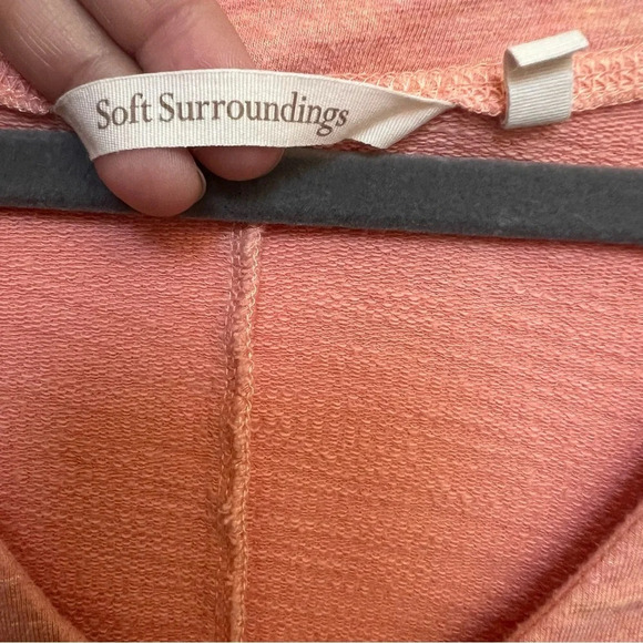 Soft Surroundings Jersey Knit Top Orange Size Medium - Picture 4 of 9